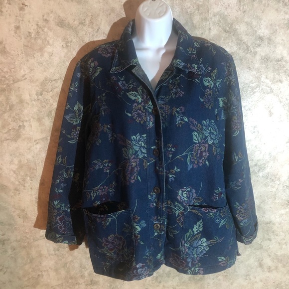 Bon Worth Tops Bonworth Long Sleeve Floral Button Down Blouse